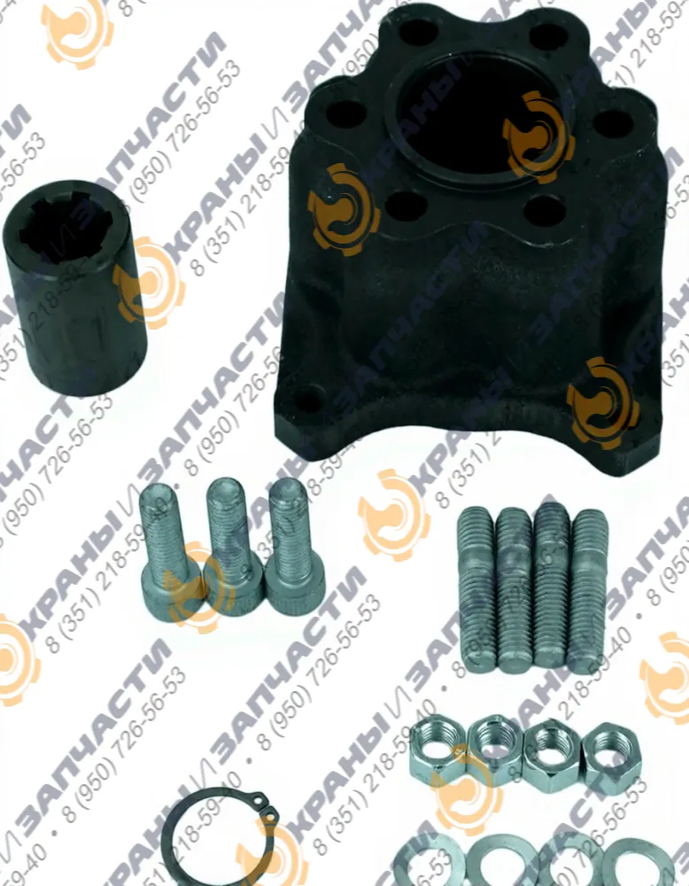 Переходник для КОМ с фланцем UNI и насос с фланцем ISO в комплекте со шпильками и прокладками 11400000615