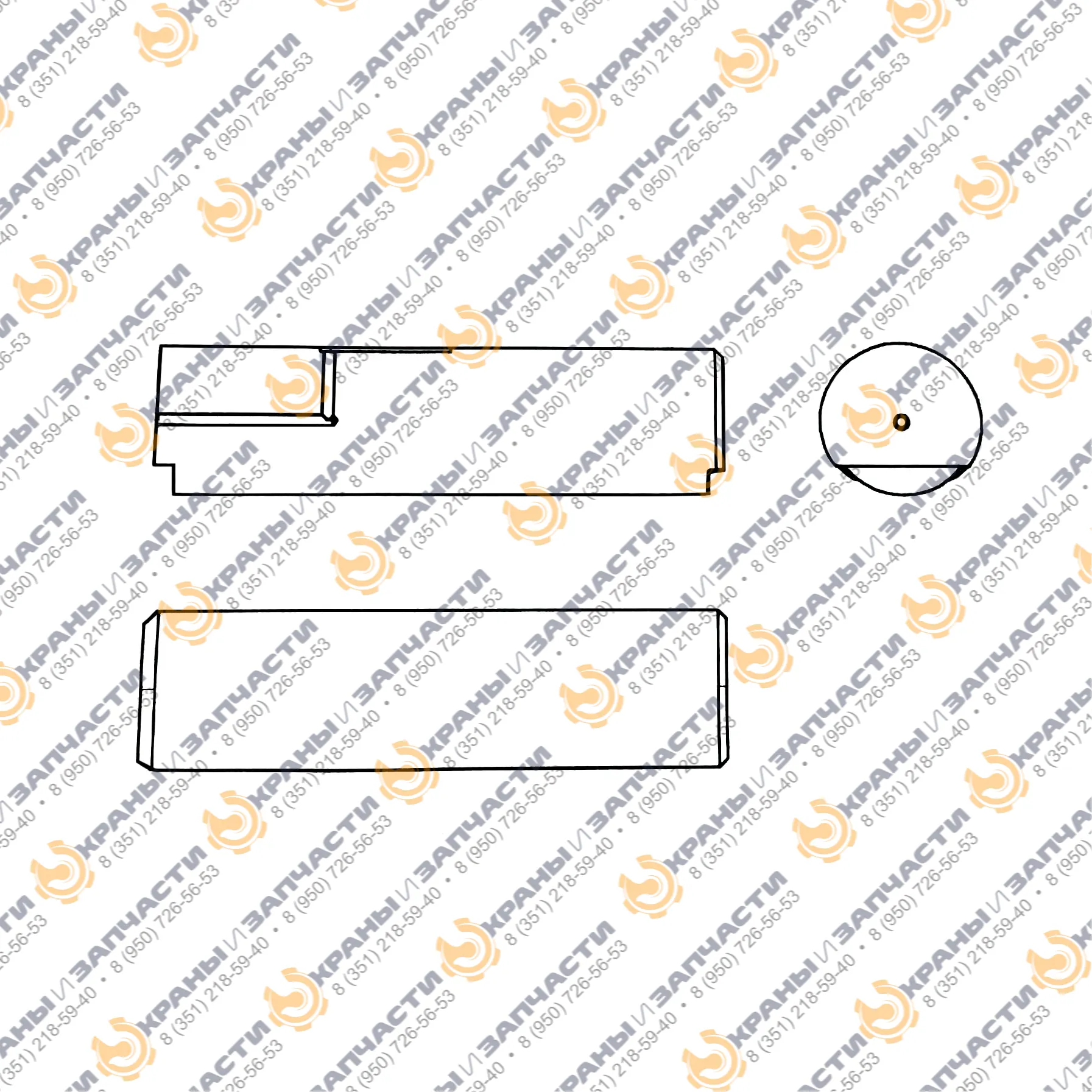 Вал колеса козлового крана ККС-10, КК-12,5 - чертеж 1