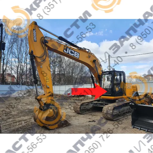 Стекло лобовое нижнее Индия (закаленное) для экскаватора гусеничного JCB JS205l JS305l c 2017 год