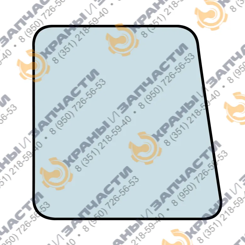 Стекло боковое триплекс подвижное (413х340) для автокранов Клинцы, Галичанин (новая кабина) КС-55713-1В, КС- 55713-К-3, КС-55713-К-4В, КС-55729В, КС-65719-1К, КС-65713