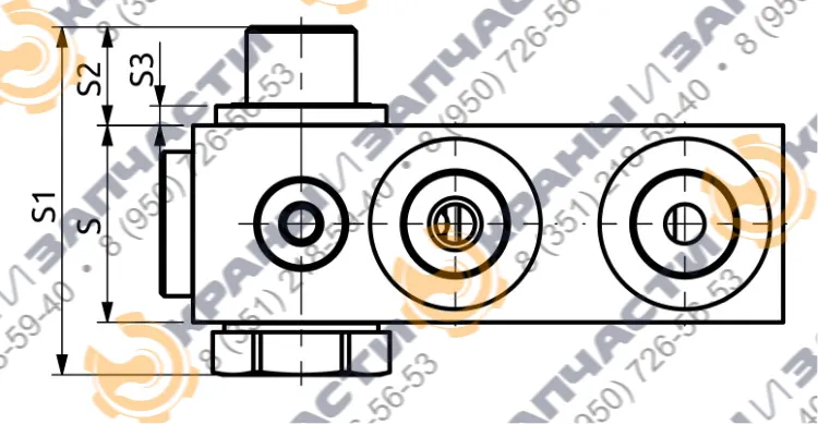 Клапан одностороннего действия A050302.09.00 HBS - чертеж 1