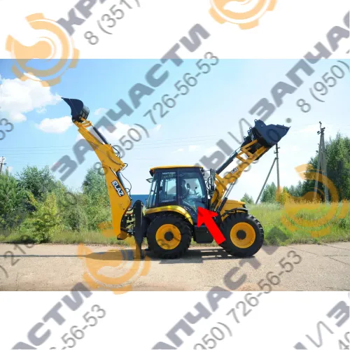Стекло двери правое экскаватора / фронтального погрузчика Елаз С70М71 ELAZ-BL 888 (6мм, зелёное) 1542х872