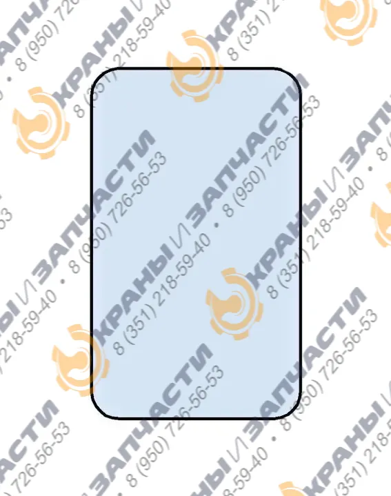 Стекло кузовное заднее правое оригинал (закаленное) 42N-54-15120 для экскаватора-погрузчика Komatsu WB93R-5, WB97R-5 2006