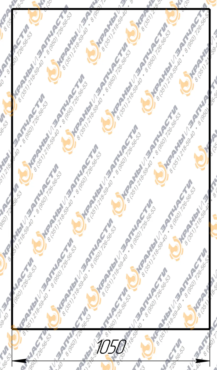 Стекло лобовое CIB 1250.061A (1050x1700) 10мм кабины козлового крана