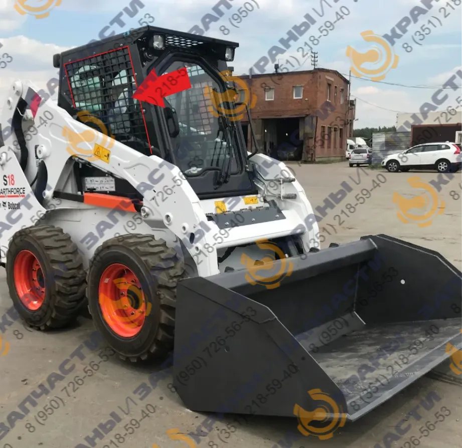 Стекло правое боковое без форточки Bobcat Earthforce S18, S16 (сталинит)