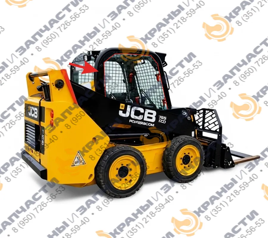 Стекло кузовное правое возле стрелы  JCB EcoRobot 155, 255, 260 