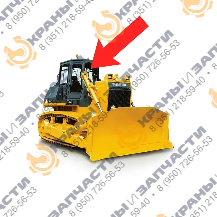 Стекло лобовое (закаленное) для бульдозера Shantui SD23