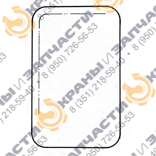 Стекло трёхслойное Б-5Н (598х948) кабины башенного крана КБГС-450 261933.06