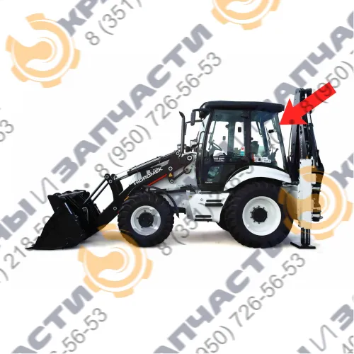 Стекло заднее ( закаленное) F33-21014 для экскаватора-погрузчика Hidromek HMK102S, HMK102b