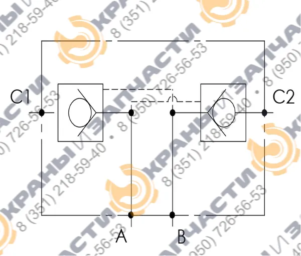 Клапан одностороннего действия A050301.01.00 HBS - чертеж 1