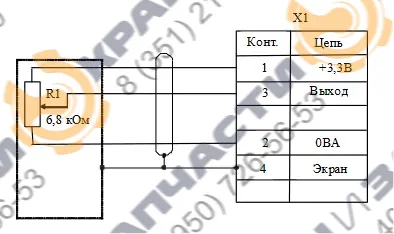 Датчик перемещения ДП-60-1 - чертеж 1