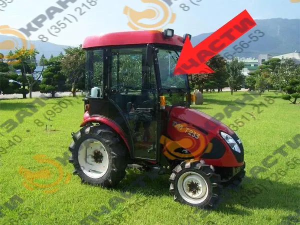 Стекло лобовое (триплекс) для мини-трактора Tym T233