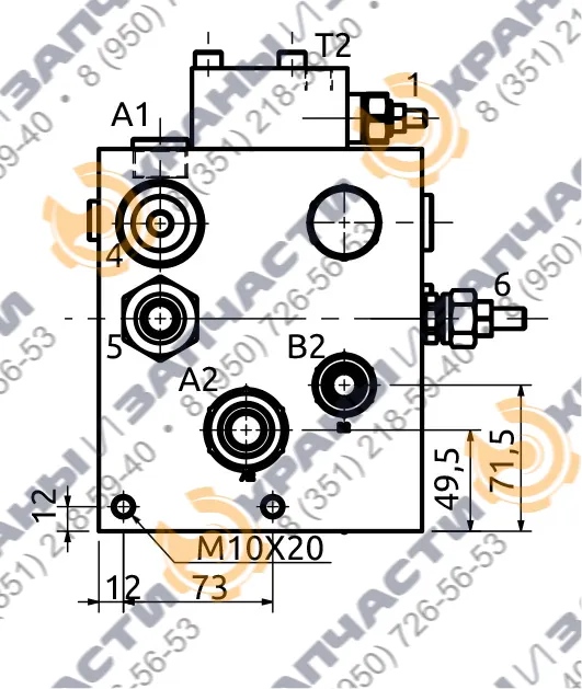 Многофункциональный блок мусоровоза A600050.29.00 HBS - чертеж 1