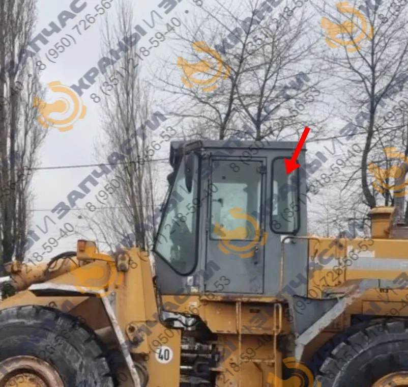 Стекло левое заднее 957х174 на фронтальный погрузчик Furukawa 365-II 