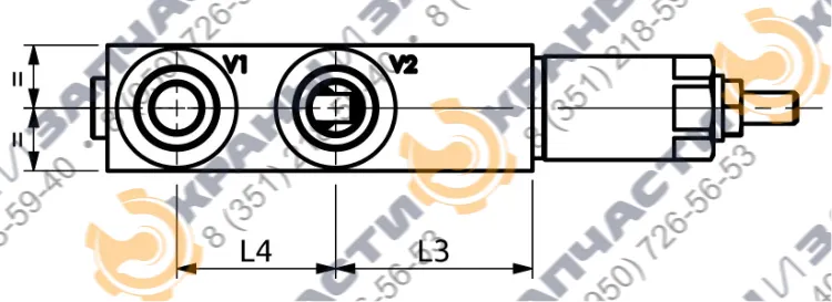Односторонний балансировочный клапан A060600.01.00 HBS - чертеж 3