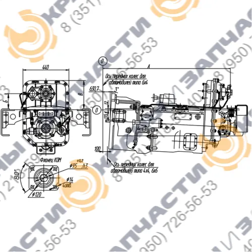 Коробка отбора мощности МП23-4206010-14