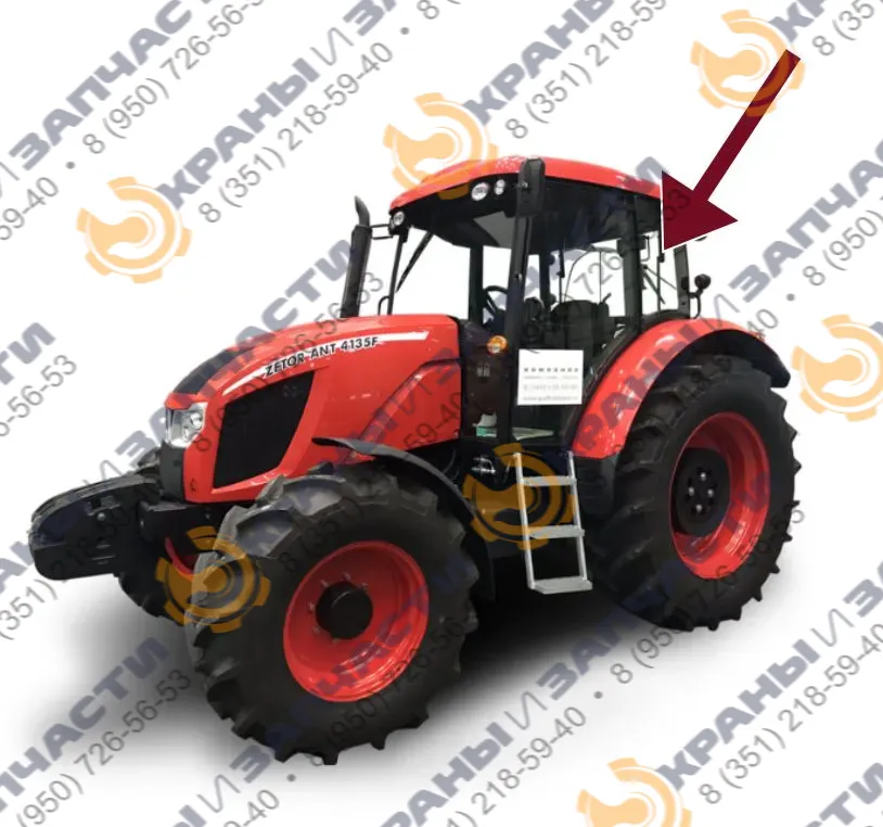 Стекло кабины левое на Zetor 4135F 777x642,  05.10.801