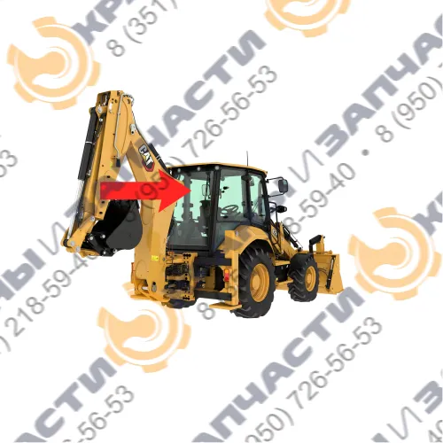 Стекло заднее верхнее (закаленное) для экскаватора-погрузчика Caterpillar 428d, 432d
