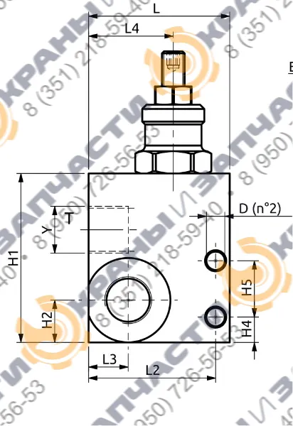 Клапан предохранительный A010601.01.00 HBS  - чертеж 3
