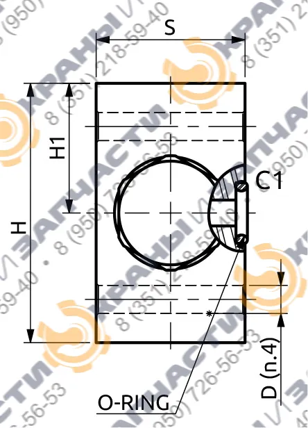 Клапан одностороннего действия A050351.02.00 HBS - чертеж 2