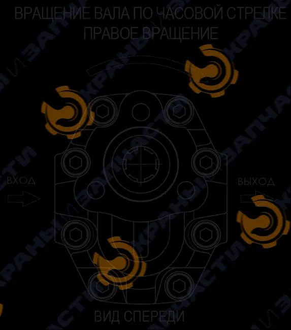 Шестеренный насос NPH-61 UNI TANDEM SX OMFB - чертеж 5