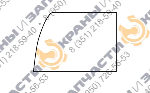 Стекло боковое левое Д33-170.000.024 ж/д крана КДЭ, КЖ, КЖДЭ - чертеж 1