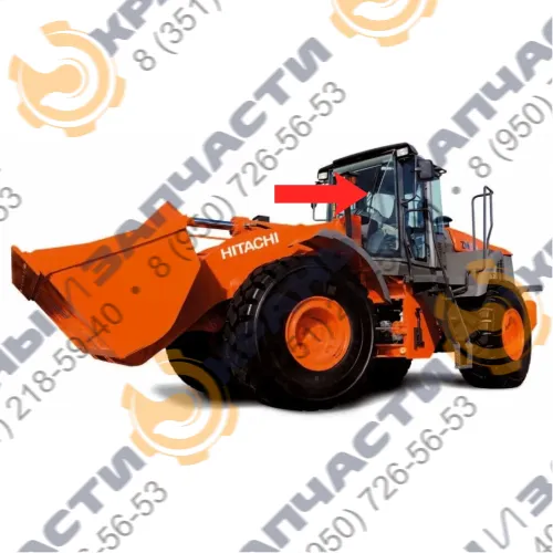 Стекло кабины переднее верхнее 71N6-02700 колесного погрузчика HITACHI LX-130-7