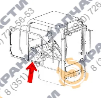  Стекло правое переднее верхнее 1572376 для экскаватора Caterpillar CAT 301.5 301.6 301.8 302.5