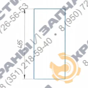 Стекло кабины полукозлового крана КПС триплекс 485 мм.