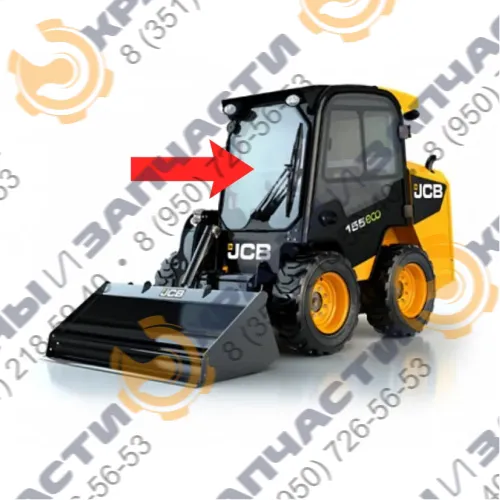 Стекло лобовое (закаленное) 332/X5157 для мини-погрузчика JCB EcoRobot 155, 255, 260