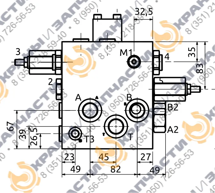 Многофункциональный блок мусоровоза A600050.29.00 HBS - чертеж 5