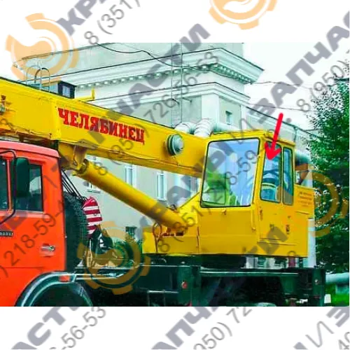 Стекло заднее У.7810.5.163 (670х610) для автокрана Челябинец КС-45721, КС-55730