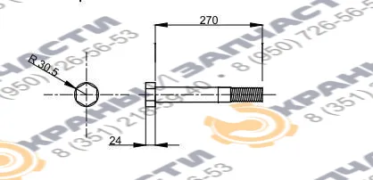 Болт сталь 40Х ГОСТ 7796-70 для крепления поворотного круга башенного крана