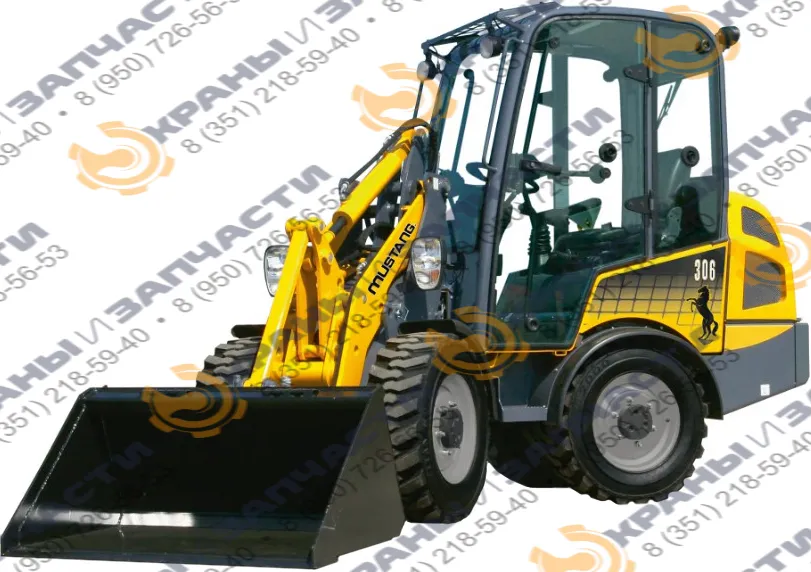 Стекло дверное правое с отверстиями и шелкографией (закаленное) 270071 для мини-погрузчика Mustang AL306, 506