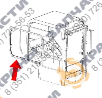  Стекло правое верхнее заднее 1572377 для экскаватора Caterpillar CAT 301.5 301.6 301.8 302.5