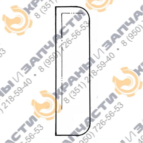 Стекло трёхслойное Б-5Н (263х978) кабины башенного крана КБГС-450 261933.03