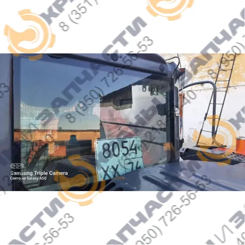 Стекло лобовое нижнее с шелкографией (триплекс) 4602563 для экскаватора Hitachi ZaxisZX130, 140, 160, 180, 225, W1