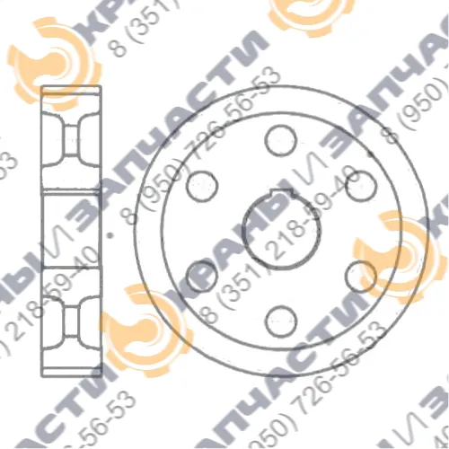 Колесо зубчатое (тележка приводная) КК-16/20.17.01.002   m-8 z-47 для козлового крана КК-16/20 (Бываловский машиностроительный завод)