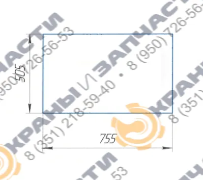 Стекло кабины 505х755 Триплекс мостового крана Q-30/5