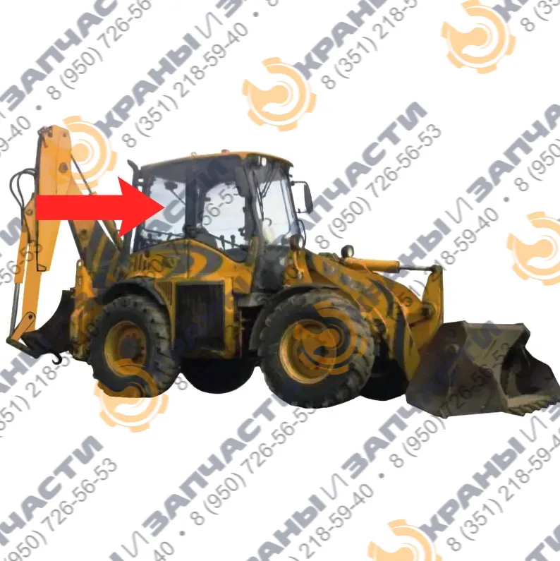 Стекло кузовное заднее правое (закаленное) для мини-погрузчика Venieri 9.23