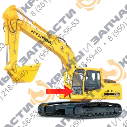 Стекло лобовое нижнее (триплекс) 71Q6-02711 для экскаватора Нуundai Robeх 210lc-9, 260lc-9, 290lc-9, 300lc-9, 330lc-9, 450lc-9, 480lc-9
