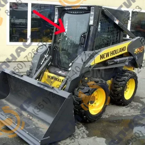 Стекло лобовое (закаленное) 87635930 для мини-погрузчика New Holland L160, L170