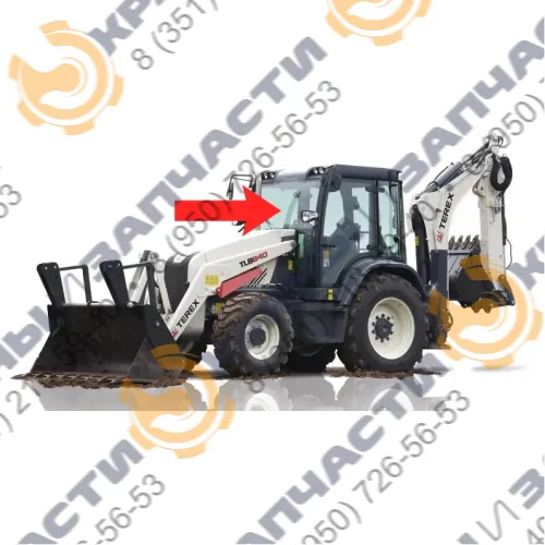 Стекло лобовое верхнее Terex LTB 840\890\990\995 (7.6мм, триплекс)