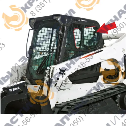 Стекло заднее мини‑погрузчика Bobcat S770, T650, T770, 7214138 без отверстий, 666×400 мм, закалённое, 