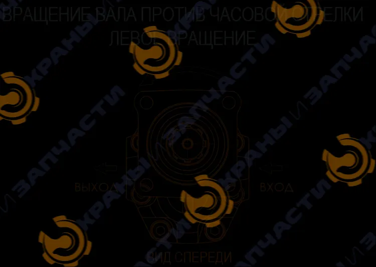 Чертеж Шестеренный насос NPH-61 ISO SX OMFB 10501110628  
