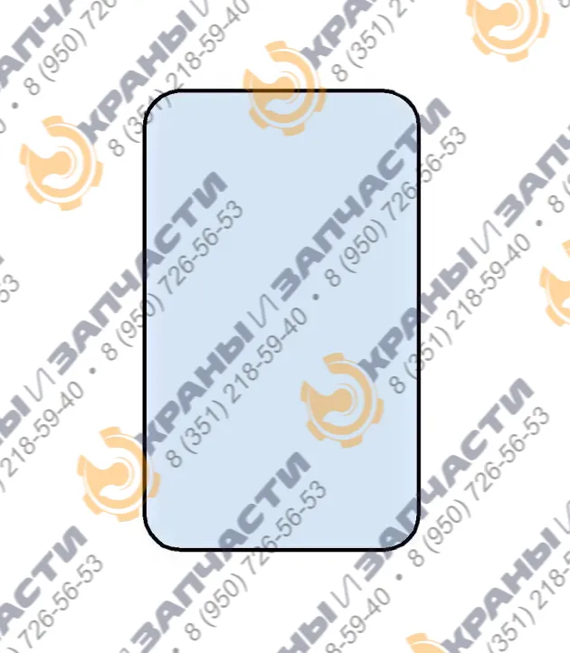 Стекло дверное правое оригинал (закаленное) 42N-54-13630 для экскаватора-погрузчика Komatsu WB93R-5, WB97R-5 2006