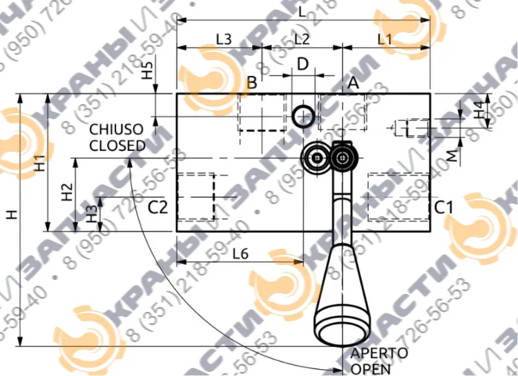 Клапан одностороннего действия A050352.03.00 HBS - чертеж 3