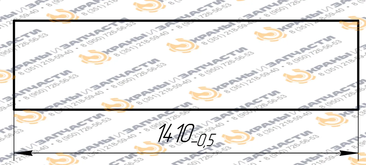 Стекло нижнее сплошное ГПМ-07.006 (1410x365) 6мм кабины козлового крана