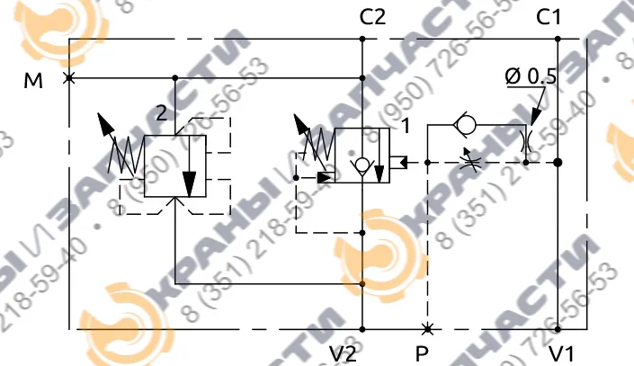 Чертеж Клапан EV3880A A060696.01.00 HBS