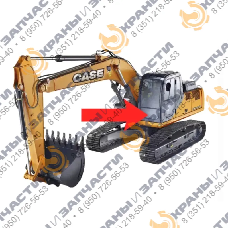 Стекло KHN15780 лобовое верхнее триплекс CASE CX210B 